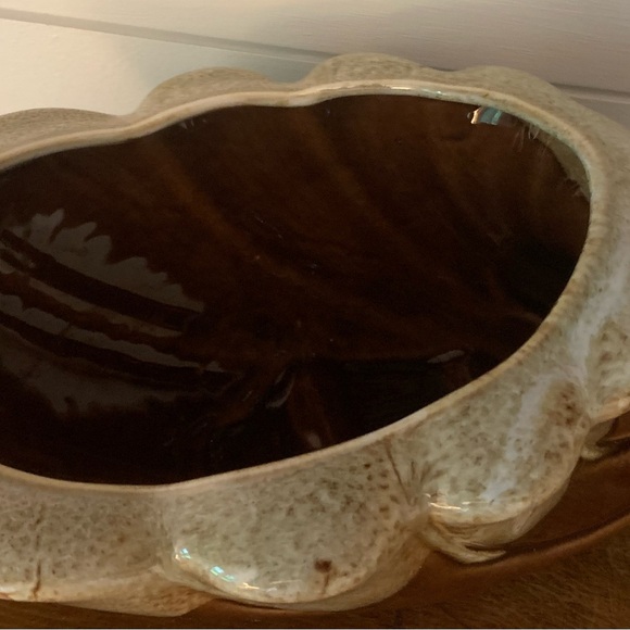 Vintage Brown & Tan Drip Glaze 260 USA Ceramic Cornucopia - Picture 16 of 16